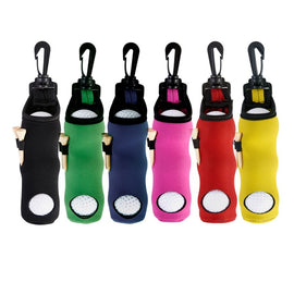 New Portable Small Golf Ball Bag Golf Tees Holder Carrying Storage Case Neoprene Pouch with Swivel Waist Belt Clip