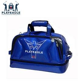 PLAYEAGLE New Arrival Double-layer Men's Golf Duffel Bag PU Smooth Golf Bag for Travel Waterproof Boston Bag with Shoe Pocket