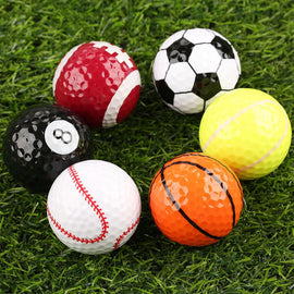 Novelty Colorful Sports Golf Balls Golf Game Strong Resilience Force Sports Practice Funny Balls Gift Indoor Outdoor