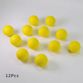 12Pcs Foam Practice Golf Balls Yellow Green Orange Golf Training Balls Outdoor Indoor Putting Green Target Backyard Swing Game