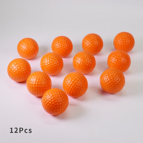 12Pcs Foam Practice Golf Balls Yellow Green Orange Golf Training Balls Outdoor Indoor Putting Green Target Backyard Swing Game