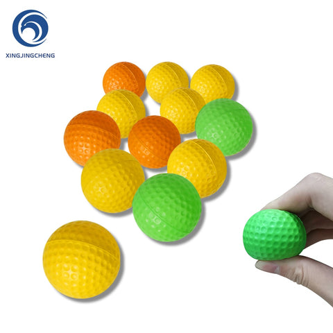 12Pcs Foam Practice Golf Balls Yellow Green Orange Golf Training Balls Outdoor Indoor Putting Green Target Backyard Swing Game