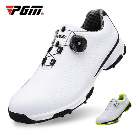 PGM Golf Shoes Men Sports Shoes Waterproof Knobs Buckle Breathable Anti-slip Golf Shoe Mens Training Sneakers XZ095