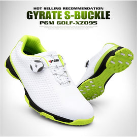 PGM Golf Shoes Men Sports Shoes Waterproof Knobs Buckle Breathable Anti-slip Golf Shoe Mens Training Sneakers XZ095