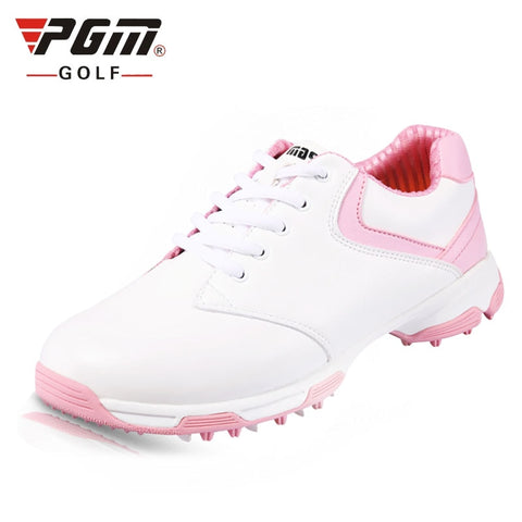 Pgm Golf Shoes Women Leather Waterproof Training Shoes Woman Spikes Nail Sports Shoes Trainers AA10093