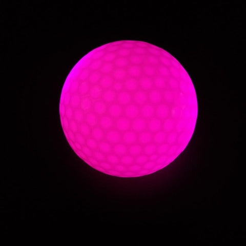 Luminous Colorful Glitter LED Light Golf Ball Permanent Bright Ball On For Night Golf Training Synthetic Rubber Two-piece Ball