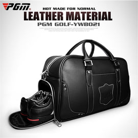 PGM Golf Bags Large Capacity Leather Golf Clothing Bags Waterproof Golf Shoes Bag Double Layer Sports Handbags Portable Bag