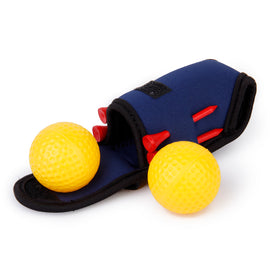 Neoprene SBR Mini Golf Ball Holder Bag W/ Hook Clip 2 Balls 4 Tees