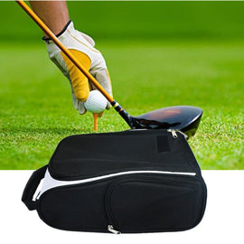 Waterproof Golf Shoes Bags Zipped Carrier Tote Case with Pocket for Socks Tees Golf Accessories