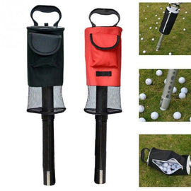 Detachable Portable Golf Pick Up Retriever Zipper Storage Bag Ball Collector Outdoor Sport Gear