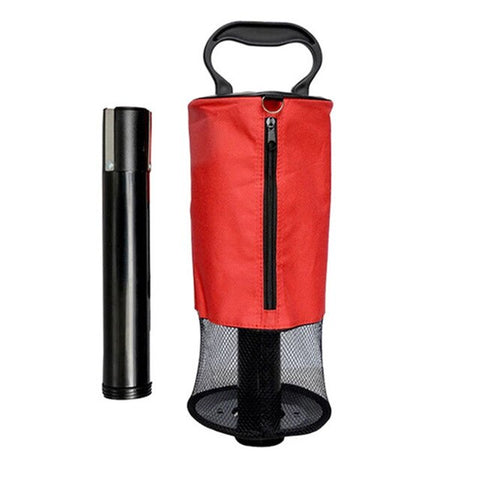 Detachable Portable Golf Pick Up Retriever Zipper Storage Bag Ball Collector Outdoor Sport Gear