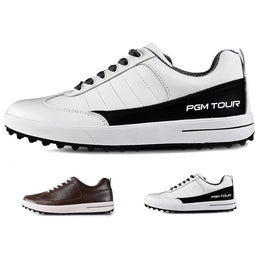 PGM Genuine Leather Golf Shoes Men Waterproof Outfoor Sports Sneakers Spikes Non-slip Breathable Golf Shoes