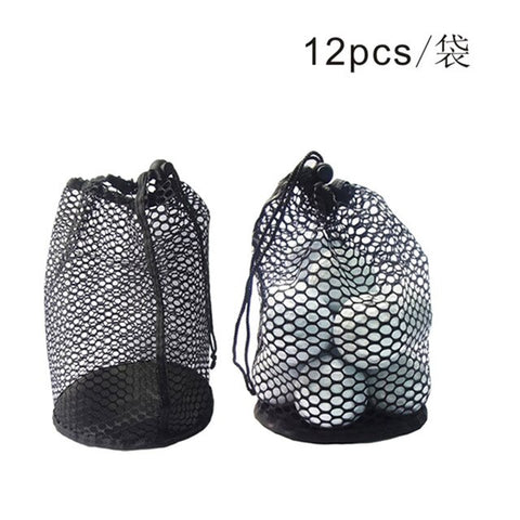 Golf mesh bag Black Nylon Mesh Net Bag Pouch Golf Tennis 12/25/50 Balls Holder Hold Ball Storage Closure Training Aid Durable