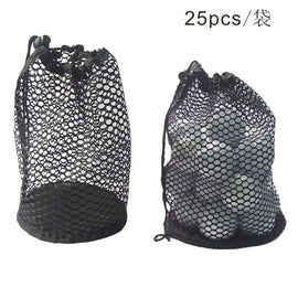 Golf mesh bag Black Nylon Mesh Net Bag Pouch Golf Tennis 12/25/50 Balls Holder Hold Ball Storage Closure Training Aid Durable