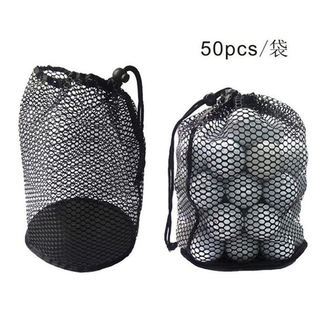 Golf mesh bag Black Nylon Mesh Net Bag Pouch Golf Tennis 12/25/50 Balls Holder Hold Ball Storage Closure Training Aid Durable