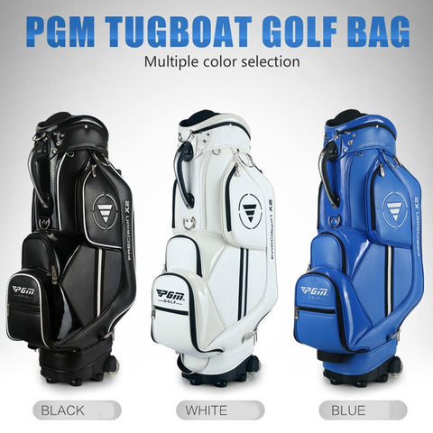 Pgm Golf Aviation Bag Portable Pu Leather Golf Standard Bag Golf Large Capacity Travel Package With Wheels D0085