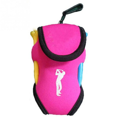 Outdoor Portable Mini Golf Bag 4 Tees and 2 Balls Holder Neoprene Mini Waist Bag Sports Tool Pack Balls Tees Accessories #127